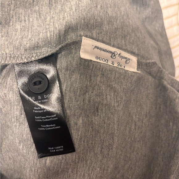 Rag and Bone Heather Gray Short Sleeve Interlock Polo Men's Size XXL - Picture 6 of 6